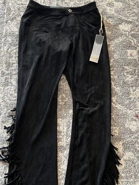 NWT Double D Ranch Fringe Faux Suede Pants size 6